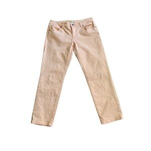 Cabi peach orange 5 pocket denim Jeans Sz 8. Excellent pre owned condition